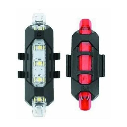 Imagen 3 de 3 de Pack De Luces De Seguridad Para Bicicleta Con Recarga Usb