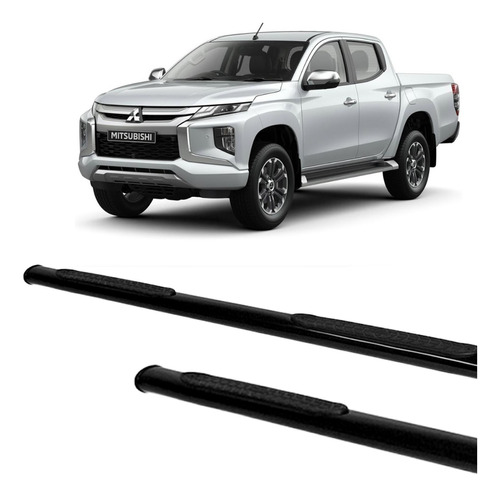 Estribos Caño Oval Negros Mitsubishi L200 Triton 2021+