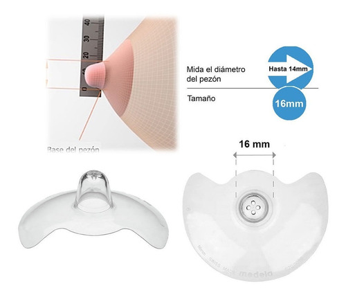 Imagen 2 de 4 de Pezonera Medela Talla S Estuche X 2und