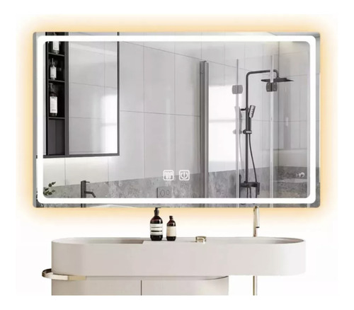 Espejo Led Baño 50x70cm Touch 3 Modo Con Función Antivaho