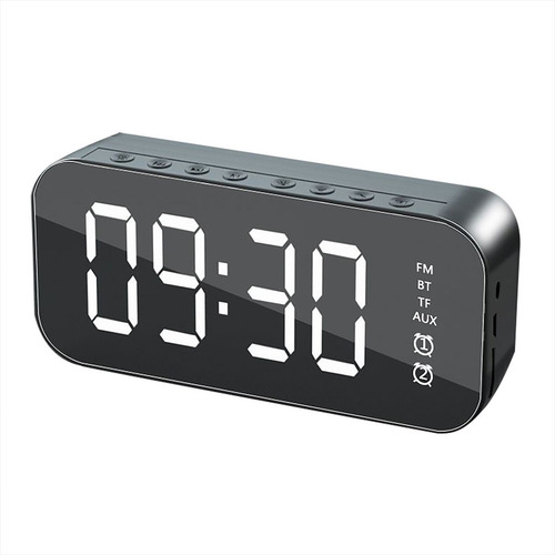 Imagen 1 de 10 de Reloj Radio Despertador Bluetooth Batería Alarma Micro Sd