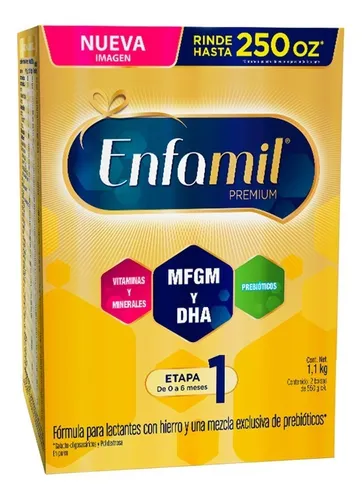 Fórmula infantil Enfamil Premium Confort para lactantes etapa 1 de 0 a 12  meses 2 bolsas de 550 g c/u