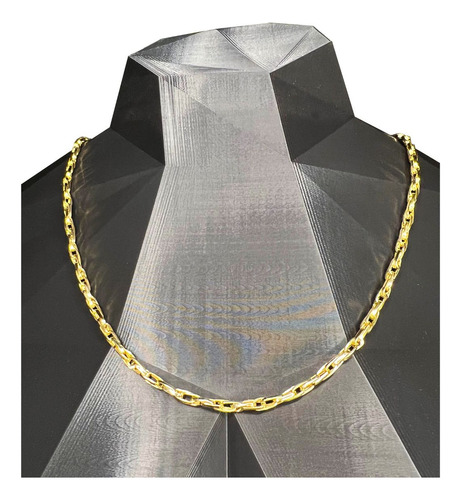 Corrente Cordão Baguete Duplo 15 Gramas 65cm Ouro 18k