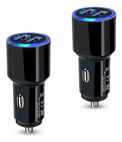 Cargador Usb Vehiculo 2 Adaptador Rapida 4.8 Para iPhone