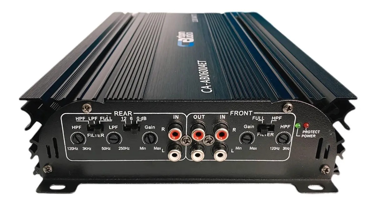 Amplificador 4 canales Carbon Audio Ab6004et Clase Ab 1200w Negro