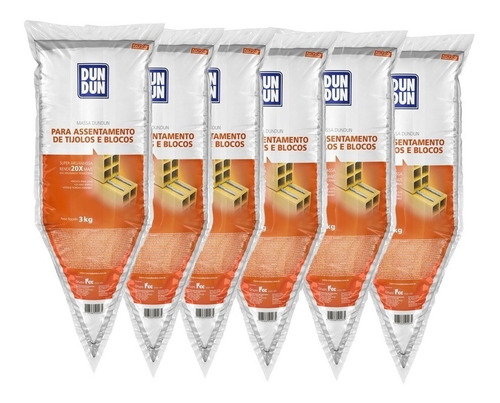 Masa Dun Dun Adhesivo Listo Para Usar En Ladrillos 3kg X 6 U