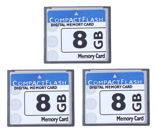 3 Tarjetas De Memoria Compact Flash Profesionales De 8 Gb (b