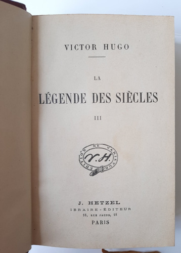 La Legende Des Siecles Victor Hugo Editionne Varietur Ro 001