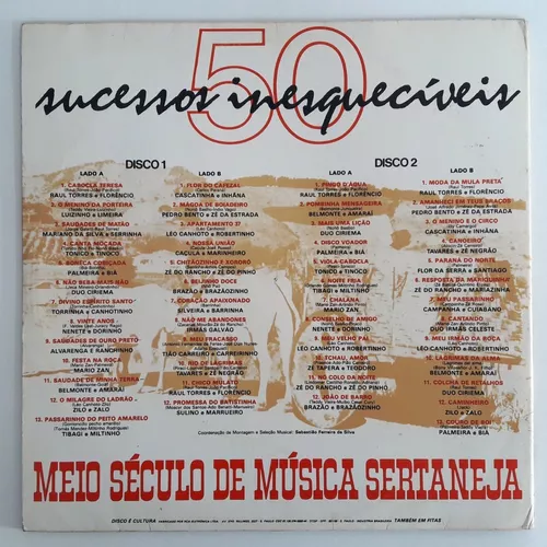 Lp 50 Anos De Música Cabocla - Vários Artistas