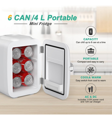 Mini Nevera 4 Litros 6 Latas Refrigerador Y Calentador ...