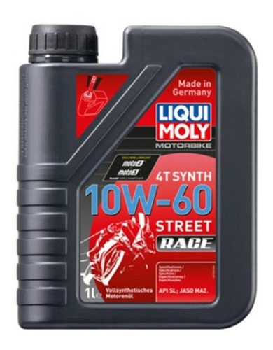 Aceite De Moto 4t 10w60 Sintetico Race Ma2 1l Lm1525