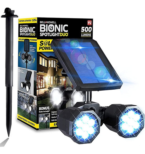 Bell + Howell Bionic Spotlight Duo Deluxe Solar Lights Outdo