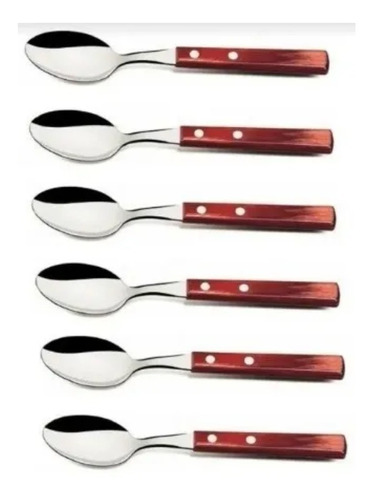 Set X 6 Cucharas De Postre Tramontina Polywood 