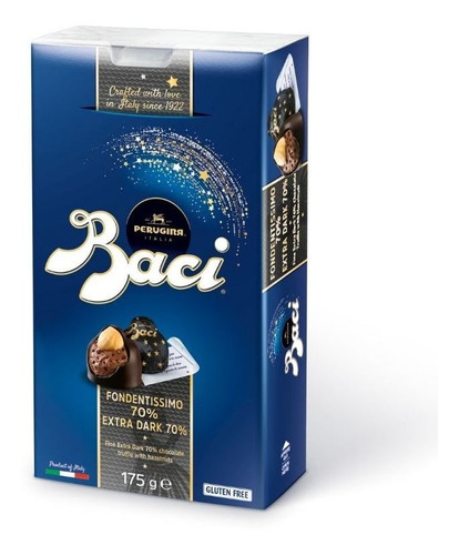 Chocolate Baci Perugina Dark 70% Importado Italia 175 Gramas