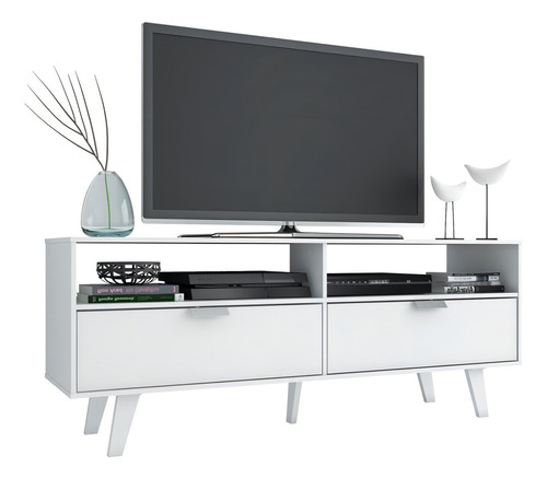 Soporte para TV Madesa Oslo de hasta 55 pulgadas con 2 puertas, color blanco