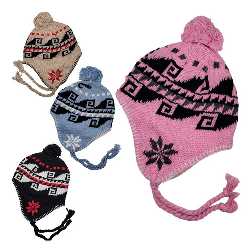 Combo Gorros Infantil 6 Unidades Invierno Promoción 2106