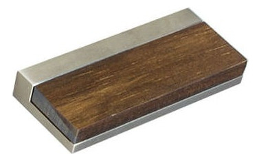 Puxador Scandinavian 16mm Wood Níquel Escovado Zen