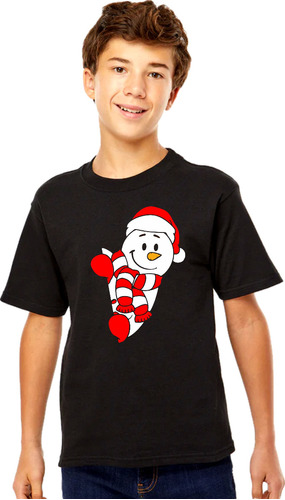 Playera Navideña Muñeco De Nieve Para Niños!