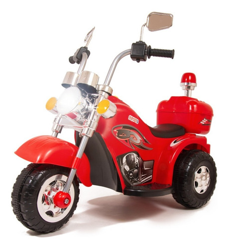 Moto A Bateria 3 Ruedas Juguete Niño 20kg 6v Love 3004 Luces Color Rojo