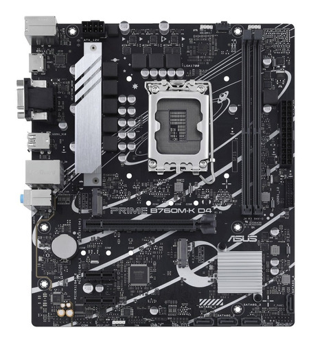 Tarjeta Madre Intel Asus Prime B760m-k D4 Lga1700 Ddr4 13gen Color Negro