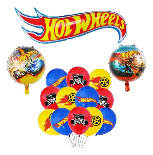 15 Globos Hotwheels - Fiestas