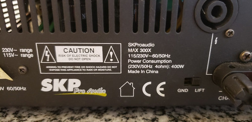 Amplificador Potencia Skp Pro Audio Max 300x 150+ 150w
