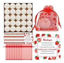 Comprar Kosiz 150 Pcs Strawberry Baby Shower Favors 50 Pcs Velas De 