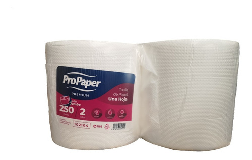 Imagen 3 de 6 de Toalla De Papel 8 Rollos X 250 Mts. C/u Hoja Simple