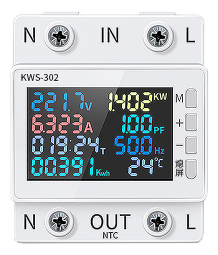 Medidor De Energía Color 8en1 2p 170-270v/63a