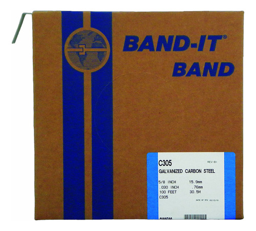 Band-it C30599 Galvanizado Acero Al Carbono Band  5/8  Anch