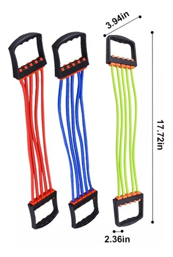 Pack 2 Extensor Brazos 5 Banda Elástica Ejercicios Pectoral