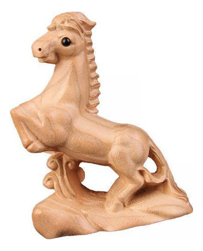 Fa 2 Estatua De Caballo De Madera Tallada A Mano, Estatua De