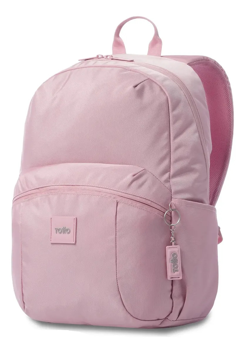 Totto Mochila Mediana Porta Laptop 14 Con Bolsillo Secreto | Escuela - Oficina - Viaje | 15 L - Trik M Rosa