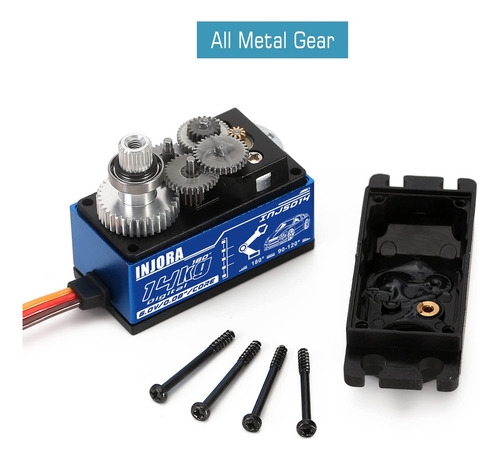 Injora Servo Digital Rc 30.9 Lbs De Perfil Bajo Servo De Met