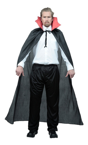 Imagen 1 de 1 de Capa Dracula Hombre Halloween Disfraz Fiesta Disfraz