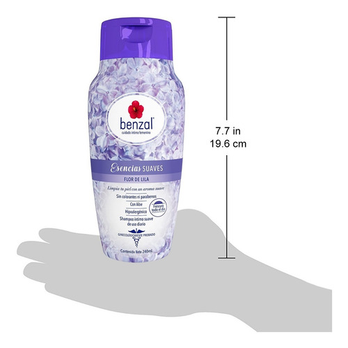 Jabón Íntimo Benzal Wash Flor De Lila Uso Diario