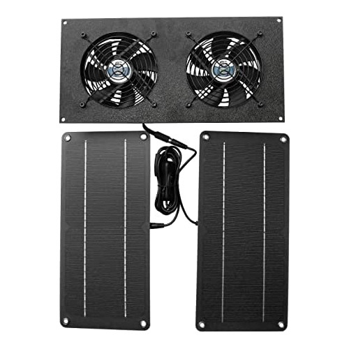 Kit De Ventilador Dual De 10w Alimentado Por Energía S...