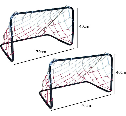 Trave Futebol Oliveira Brinquedos 2 Traves De Ferro C/ Rede