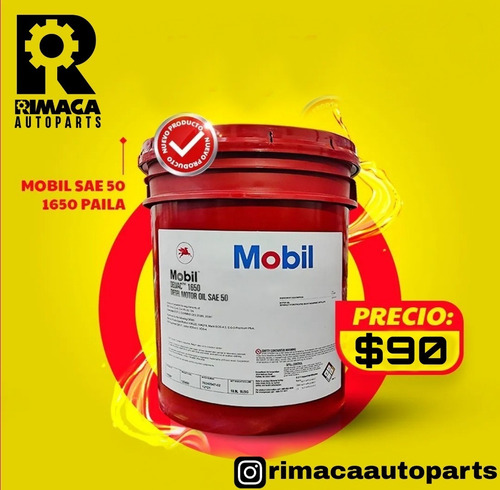 Imagen 3 de 3 de Paila Mobil Diesel Maxidiesel Ultradiesel 15w40 Sae50 Aceite