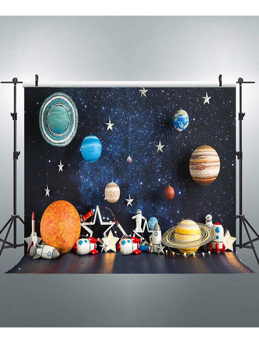 Fondo De Foto De Niños Astronauta Planeta Universo Azul