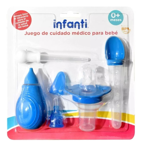 Set De Cuidado Médico Para Bebé Infanti Color Azul