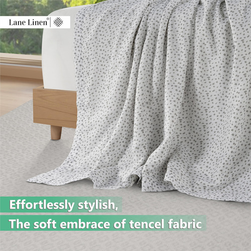 Blanket Lane Linen Cooling King Size Haze, Color Gris