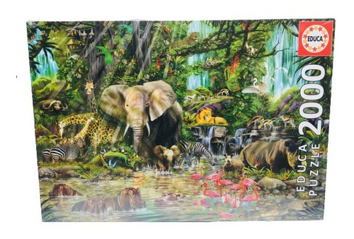 Puzzle Jungla Africana X 2000 Piezas Educa Ar1 16013 Ellobo