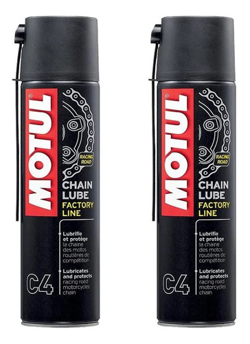 2x Lubrificante Corrente Motul C4 Factory 400ml