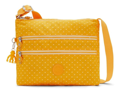 Kipling Bolsa Crossbody Alvar Grande 100% Original Color Soft Dot Yellow