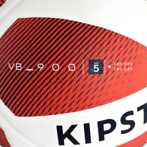 Balón De Voleibol V900 Blanco/rojo Kipsta Color Rojo