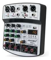 Comprar Mezclador Audio 4 Canales Consolas Sonido Mixer Usb Bluetoot