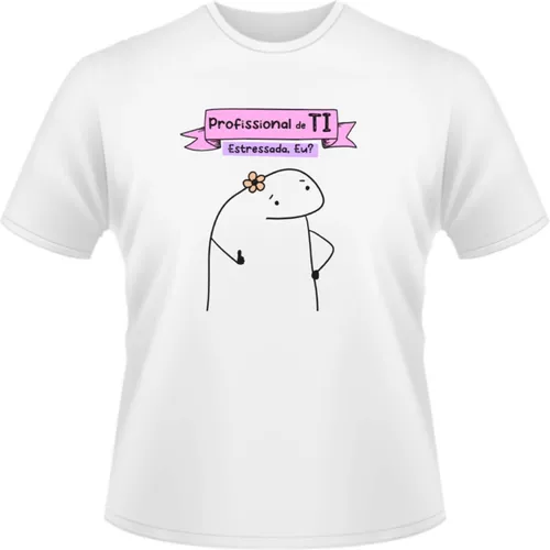 Camisa Camiseta Florks Meme Profissional De Ti Rosa