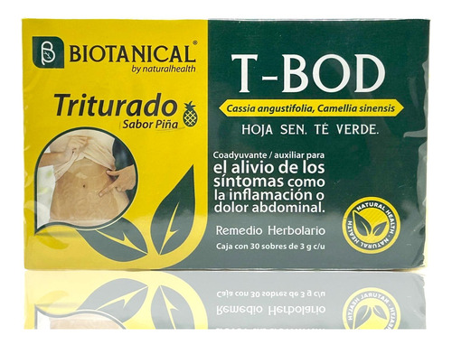 T- Bod (body Slim Té) 30 Sobres Sabor Piña Natural Health.