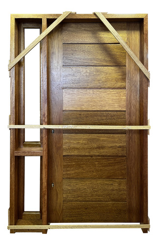 Puerta Exterior 100% Maciza 2 Pulgadas Con Acople Y Ventana